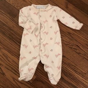 Little English Easter bunny footie